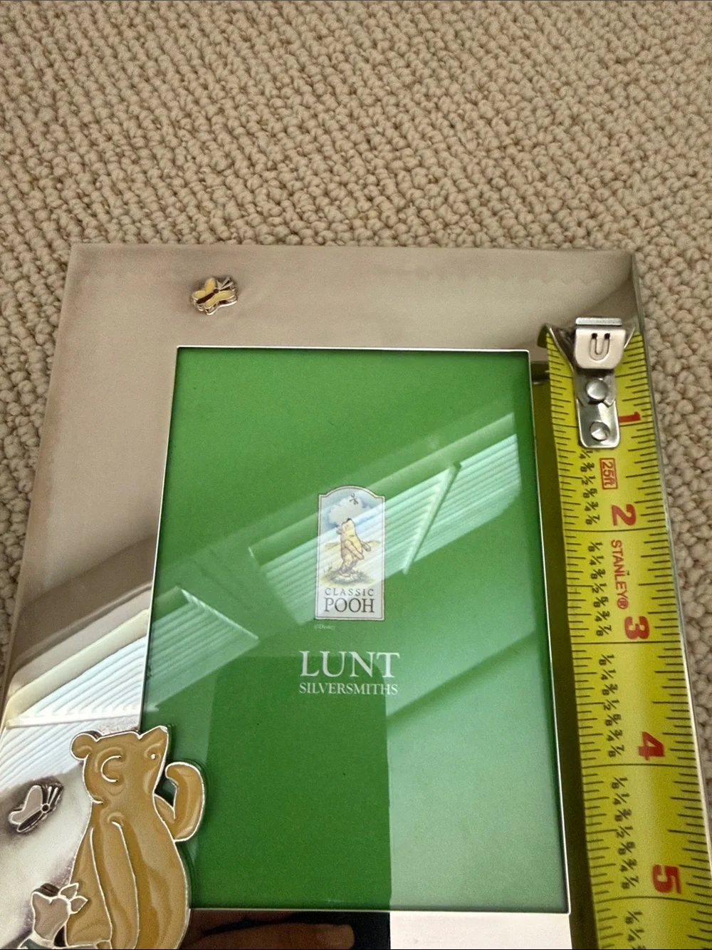 Vintage Lunt Winnie the Pooh Silver Picture Frame -